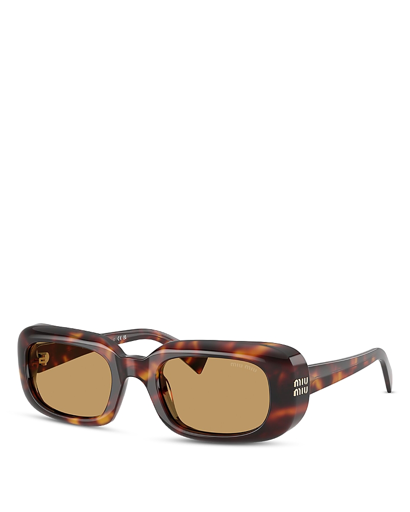 Miu Miu Rectangular Sunglasses, 52mm