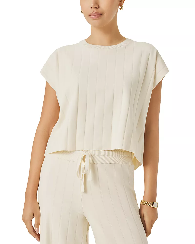 Splendid x @Cellajaneblog Wide Rib Knit Top