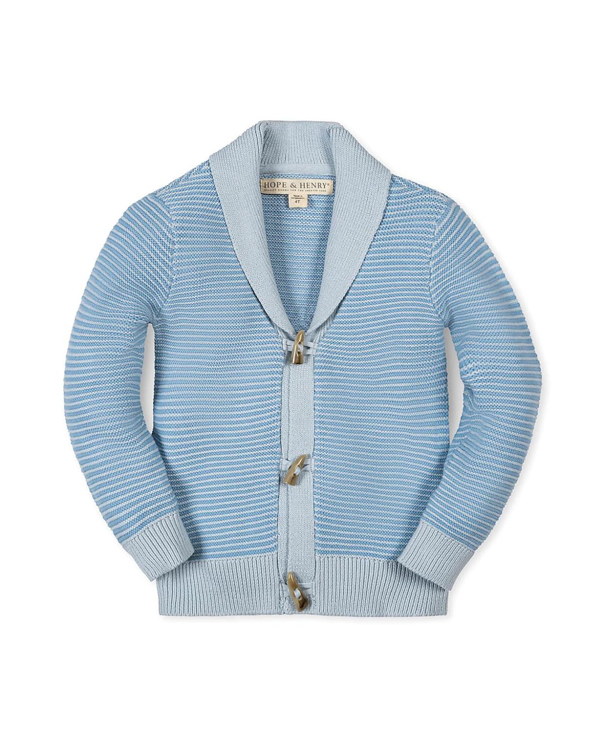 Hope & Henry Boys' Organic Shawl Collar Cardigan Sweater - Little Kid