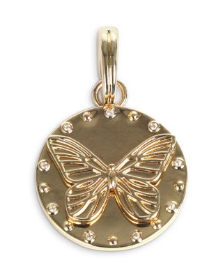 Pav&eacute; Butterfly Disc Charm - Exclusive