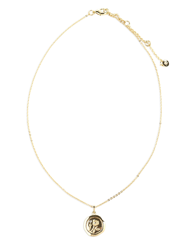 Aqua Pave June Birth Flower Pendant Necklace, 16 - Exclusive
