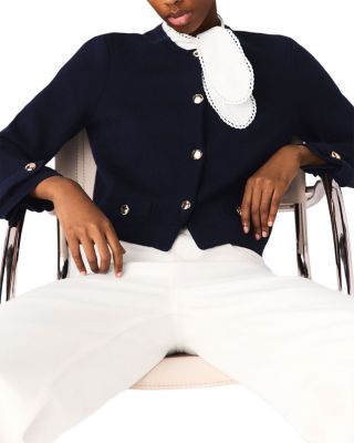 Detachable Embroidered Collar Cardigan