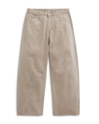 Hattie High Rise Crop Barrel Jeans in Sulfur Light Taupe