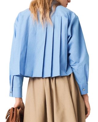 Pleated Back Embroidered Shirt