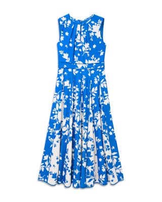 Petites Angelica Floral Keyhole Neck Midi Dress