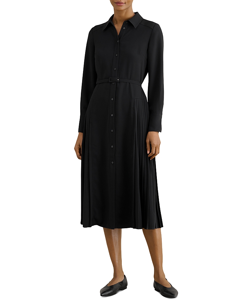 Hobbs London Ginny Pleated Skirt Shirt Dress · 10 UK/6 US