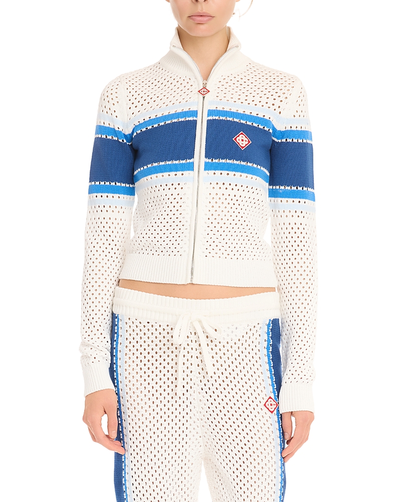 Casablanca Mesh Stripe Bomber Jacket