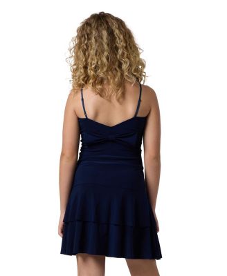 Girls' Bow Back Tiered  Dress - Big Kid