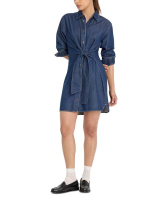Denim Wrap Shirt Dress