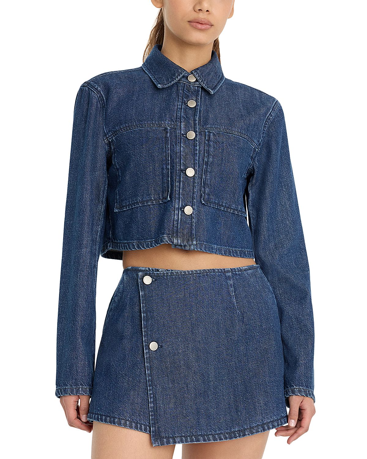 Good American Denim Cropped Jacket
