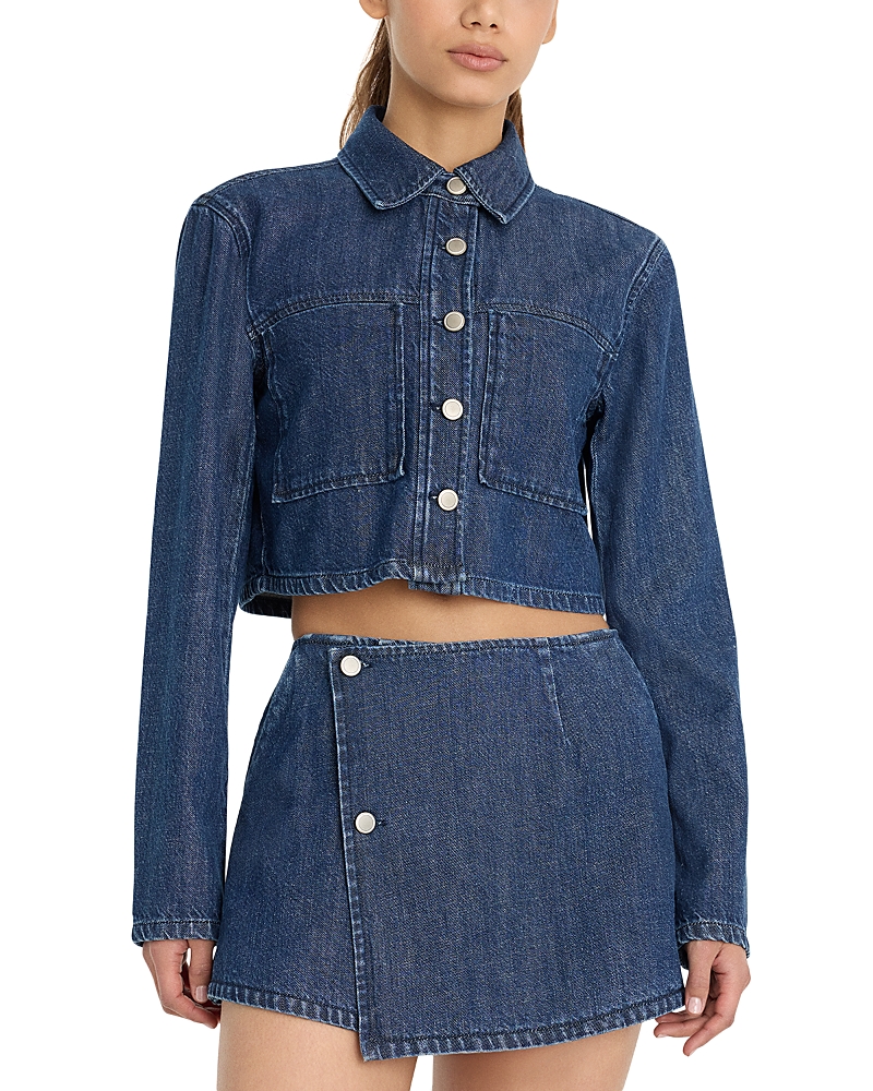 Good American Denim Cropped Jacket
