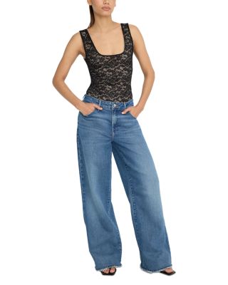 Lace Scoop Tank Bodysuit