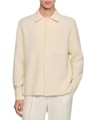 Textured Shark Collar Shirt