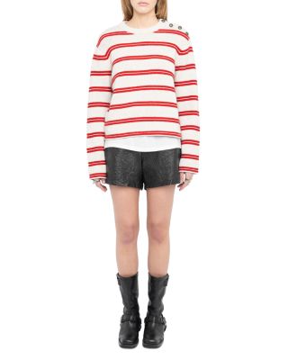 Spikyz Button Shoulder Sweater