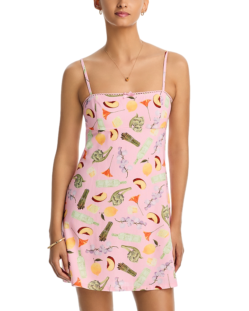 Aqua Printed Mini Dress - Exclusive