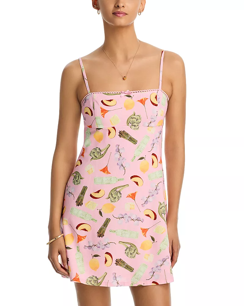 Aqua Printed Mini Dress - Exclusive