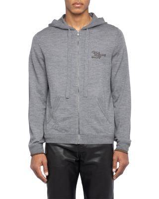 Double Cuff Logo Drawstring Hoodie