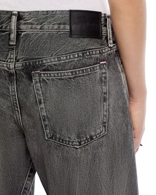 Wide Leg Jeans in Washed Black