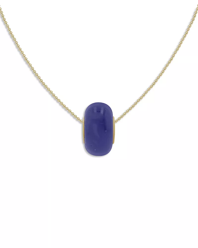 Moon & Meadow 14K Yellow Gold Lapis Rondelle Pendant Necklace, 16-18 - Exclusive