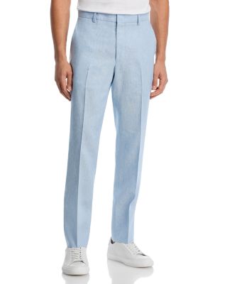 D&eacute;lav&eacute; Linen Slim Fit Suit Pants