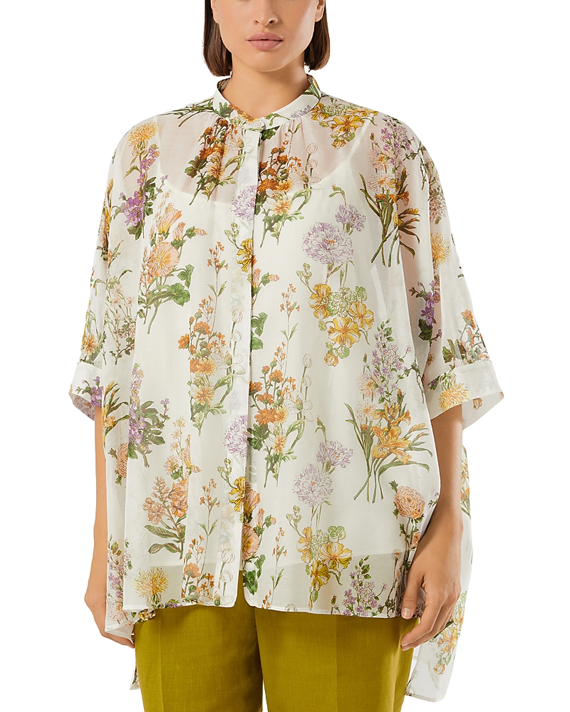 Marina Rinaldi Mrnpaniere White Oversized Blouse