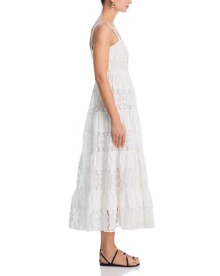 Lace Inset Tier Midi Dress - Exclusive