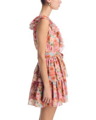 Floral Ruffle Mini Dress - Exclusive