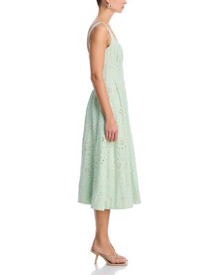 Embroidered Paisley Tie Front Midi Dress - Exclusive