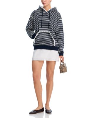 Stripe Eyelet Ruffle Sweatshirt - Exclusive