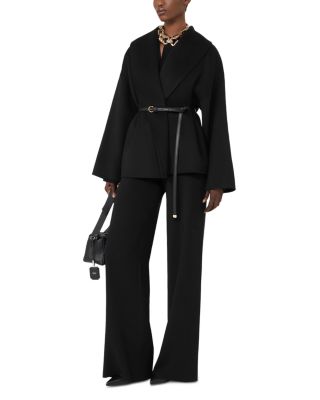Mstsughero Black Short Robe Coat