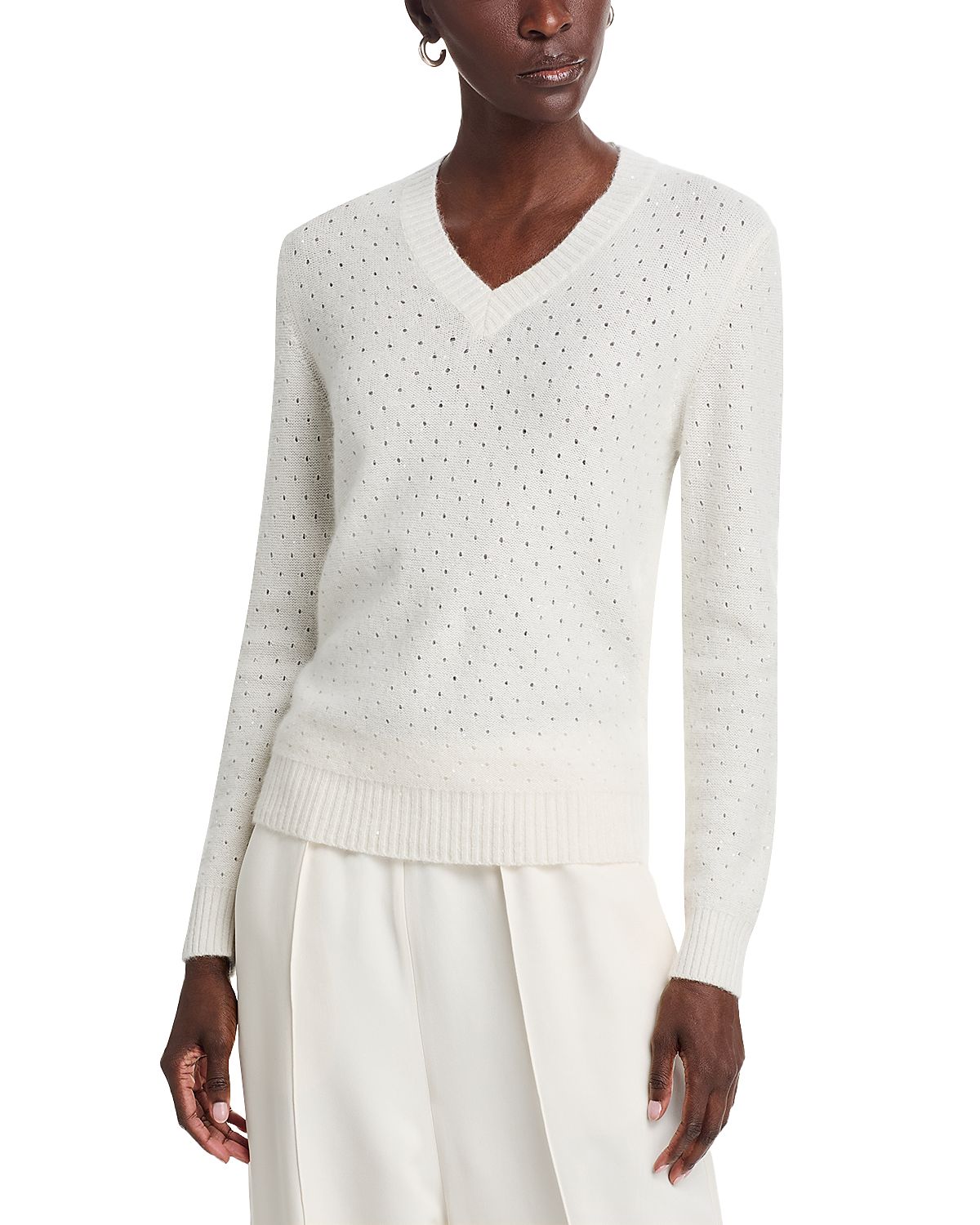 Fabiana Filippi Sequin V Neck Sweater