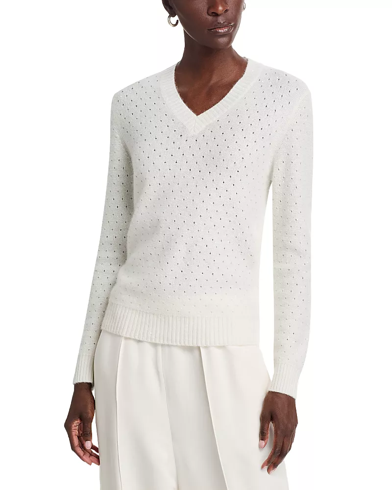 Fabiana Filippi Sequin V Neck Sweater
