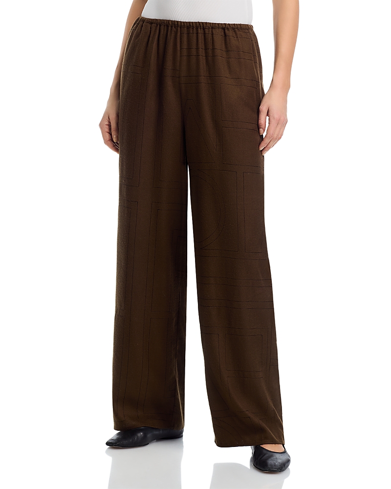 Toteme Monogram Flannel Pajama Pants