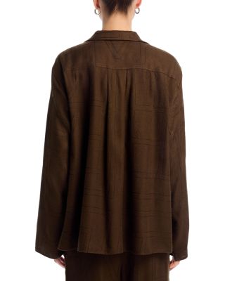 Monogram Flannel Pajama Top