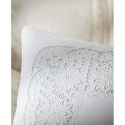 Barrie Eyelet Throw Pillow, 18" x 18"