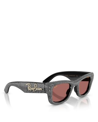Wayfarer Puffer Square Sunglasses, 47mm