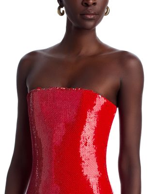 Strapless Sequin Gown