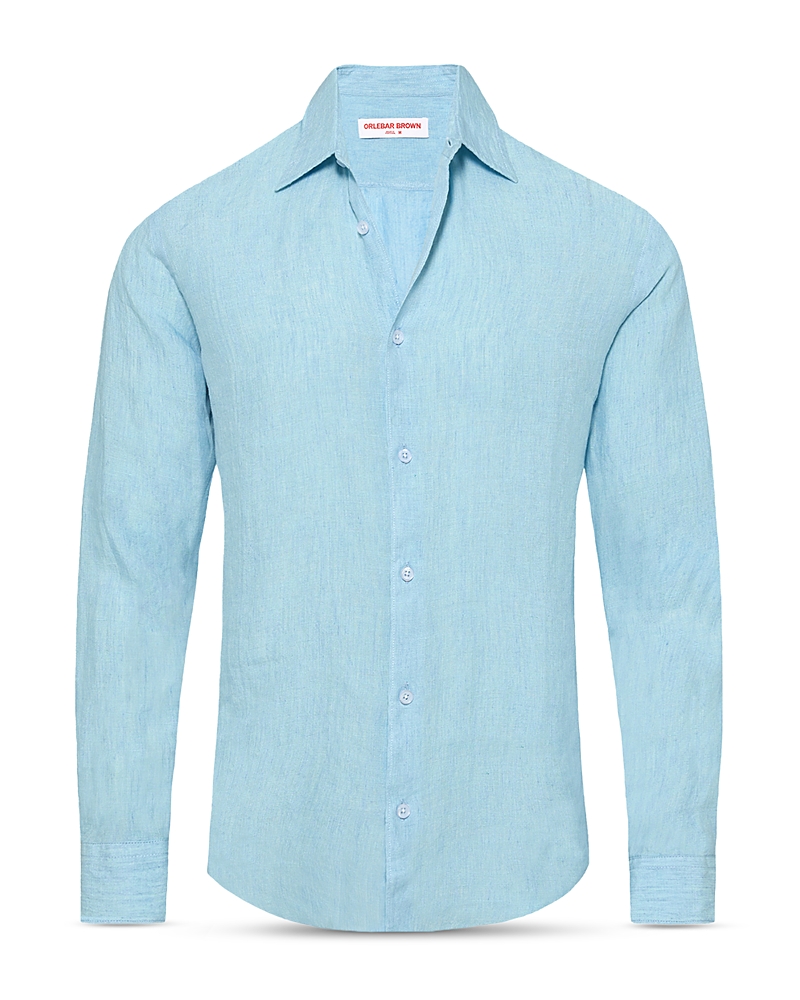 Orlebar Brown Giles Lino Stitched Shirt