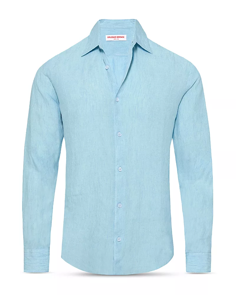 Orlebar Brown Giles Lino Stitched Shirt