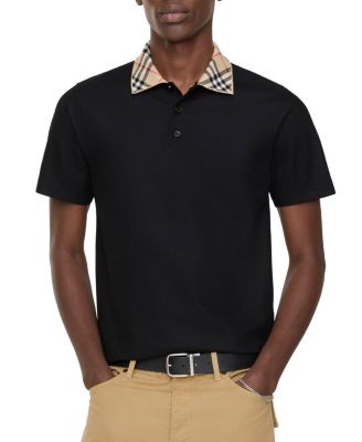  Check Collar Cotton Polo Shirt