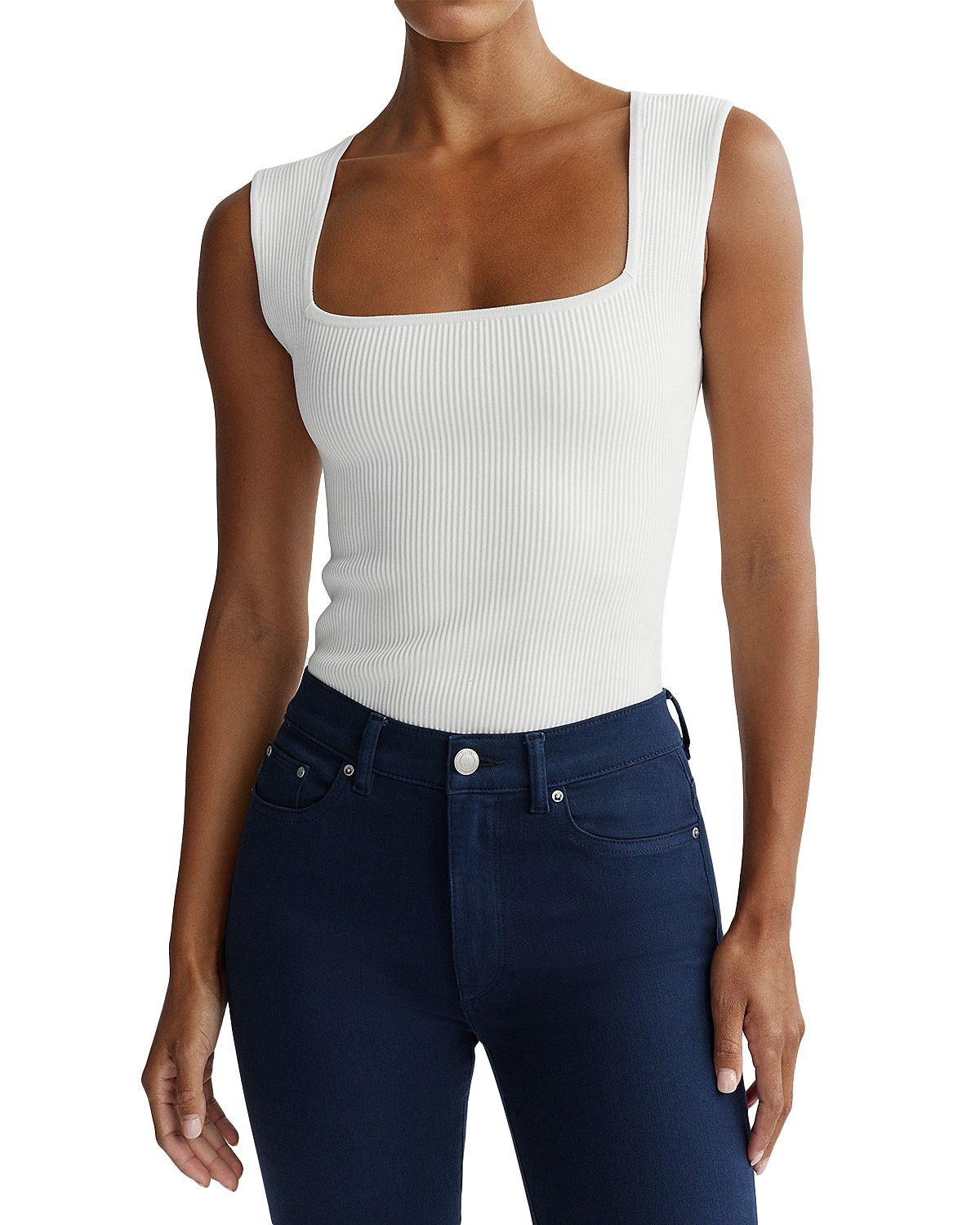 DL1961 Square Neck Instasculpt Rib Top