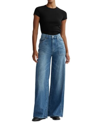 Hepburn High Rise Wide Leg Jeans in Meadow Lake