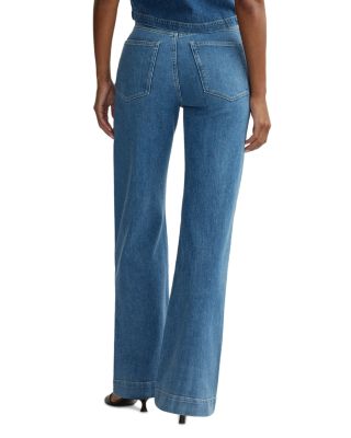 Karmine High Rise Refined Wide Leg Jeans in Terra Blue