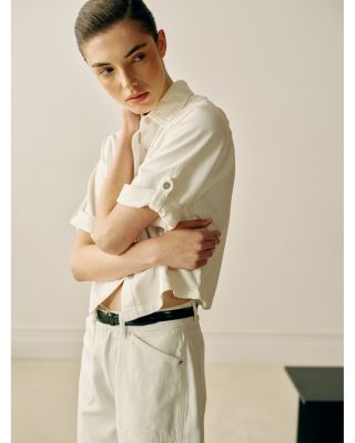 Taylor High Rise Relaxed Barrel Jeans in White