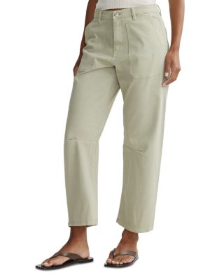 Bilie High Rise Easy Barrel Jeans in Dried Sage