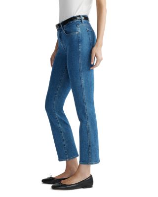 Mara Mid Rise Instasculpt Straight Ankle Jeans in North Beach