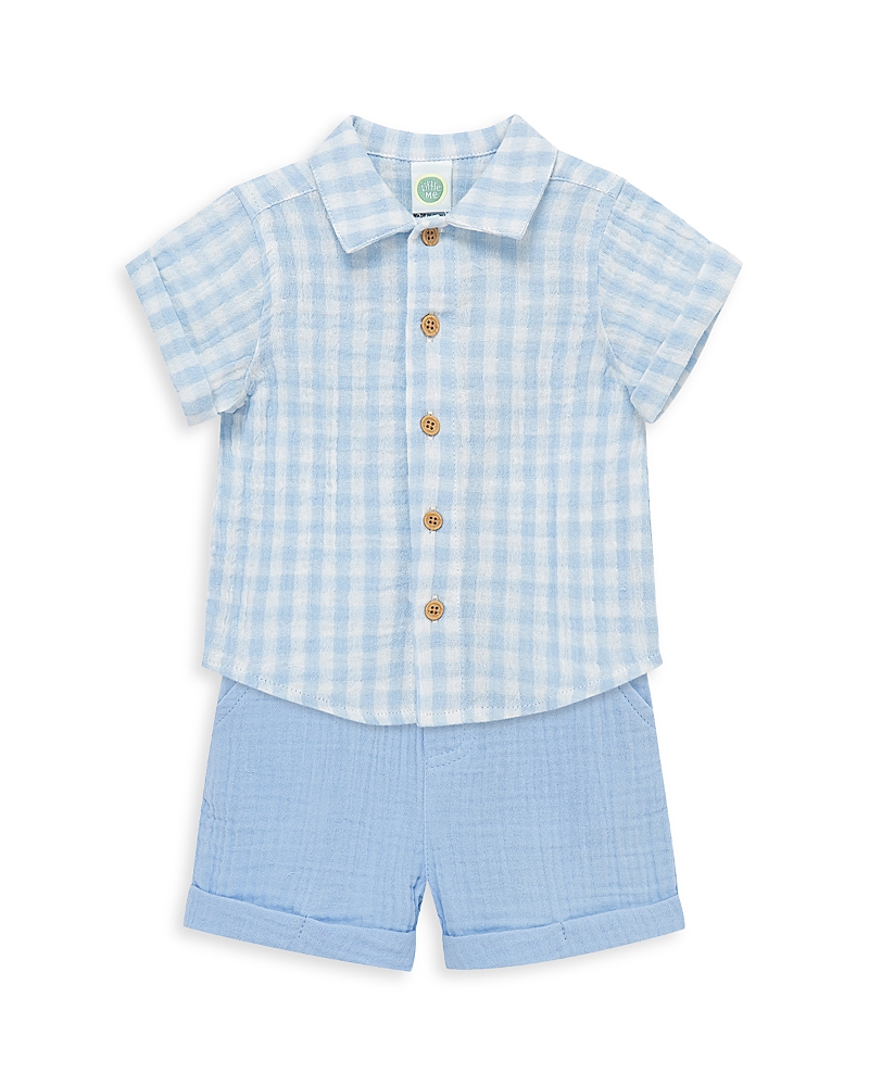 Little Me Boys' Check Shirt & Shorts Set - Baby
