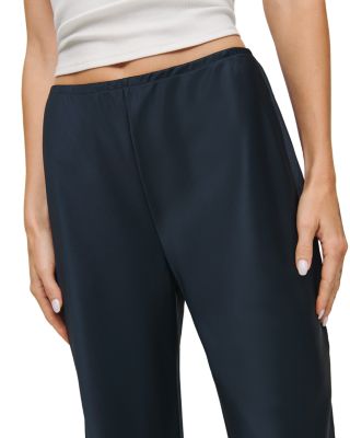 Gale Satin Mid Rise Bias Pants 