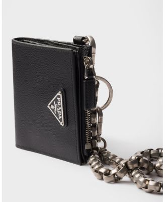 Small Saffiano Wallet With Chain