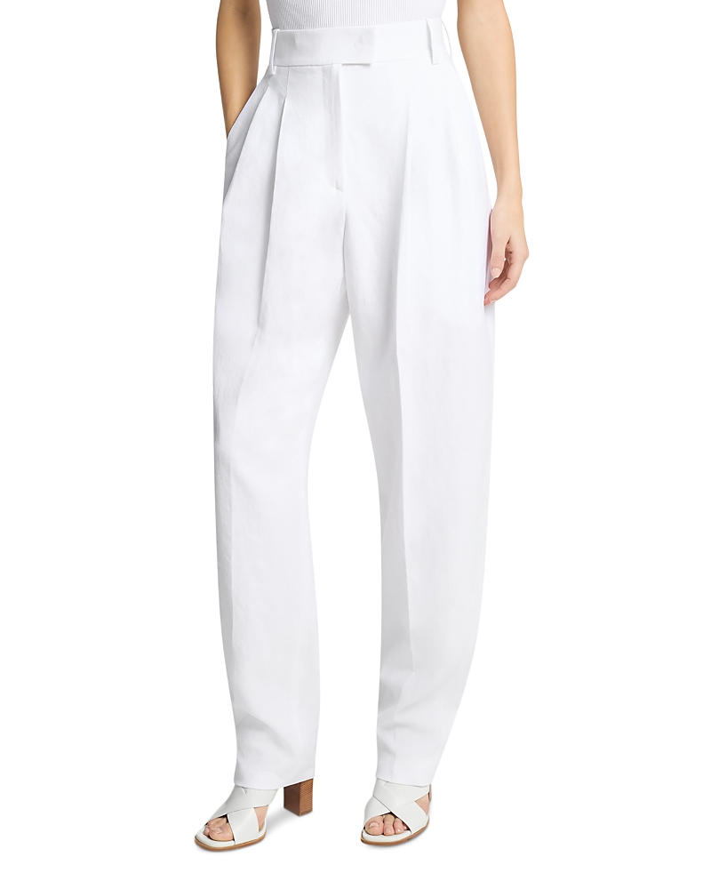 Michael Kors Collection Linen Pleated Pants